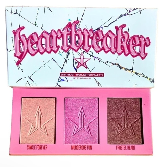 JEFFREE STAR Heart Breaker Skin Frost Highlighter Palette Valentine’s Day - Picture 2 of 6